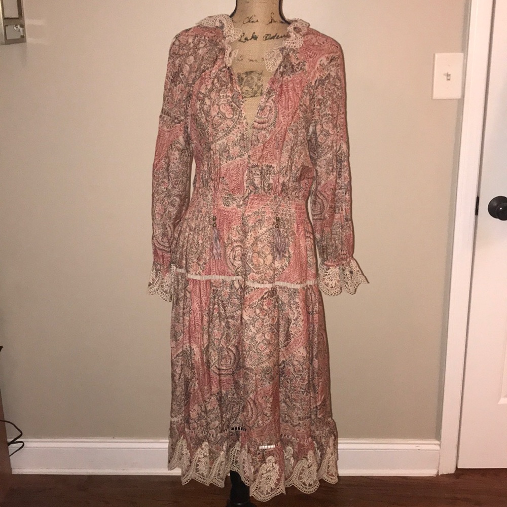 Zimmermann paisley/lace dress.